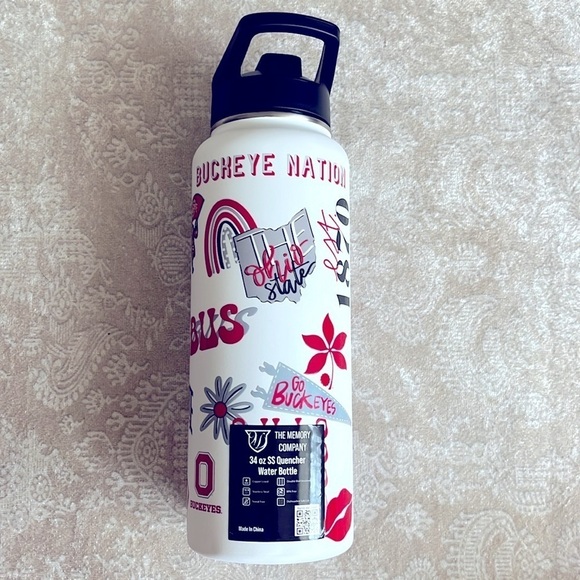 Brand New The Memory Company Ohio State 34 Oz Stainless Steel Water Bottle - Picture 1 of 10